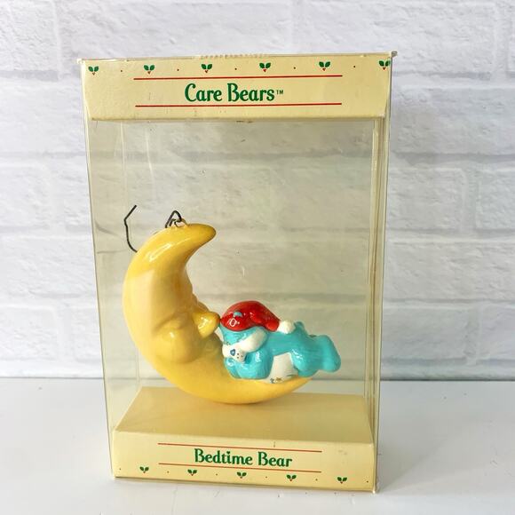 Vintage Care Bears Bedtime Bear Sleeping On Moon Christmas Ornament 1993 AG - Picture 2 of 9